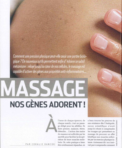 Articles : Massage nos gènes adorent