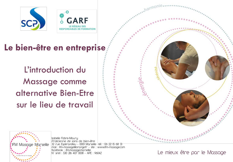 Journée GARF Provence du 23 novembre 2017 : présentation sur le massage en entreprise